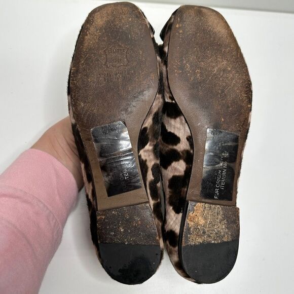 Stuart Weitzman Ponyhair Animal Print Flats With Bow Size 6.5 - Picture 14 of 15